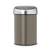 Brabantia Touch Bin Afvalemmer - wand - 3 liter - kunststof binnenemmer - platinum 364464
