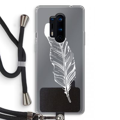 Pluim: OnePlus 8 Pro Transparant Hoesje met koord