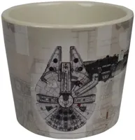 Kurt S. Adler bloempot disney star wars keramiek 8.5x7.5cm grijs