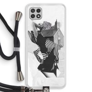 House: Samsung Galaxy A22 4G Transparant Hoesje met koord