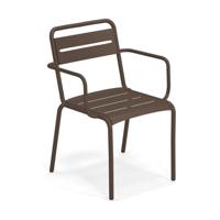 EMU Star tuinstoel aluminium met arm indian brown