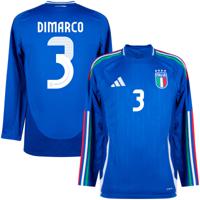 Italië Shirt Thuis 2024-2025 (Lange Mouwen) + Dimarco 3