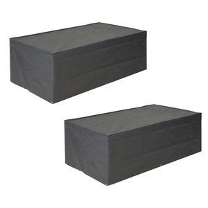 Set van 2x stuks 2-zits loungebank afdekhoes/beschermhoes 90 x 170 x 60 cm