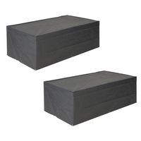 Set van 2x stuks 2-zits loungebank afdekhoes/beschermhoes 90 x 170 x 60 cm - thumbnail