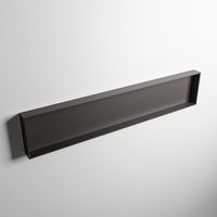 MONDIAZ EASY Nis 149,5x29,5cm in solid surface kleur DarkGrey | DarkGrey. 1 vak  geschikt voor in- of opbouw - thumbnail