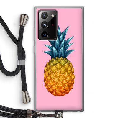 Grote ananas: Samsung Galaxy Note 20 Ultra / Note 20 Ultra 5G Transparant Hoesje met koord