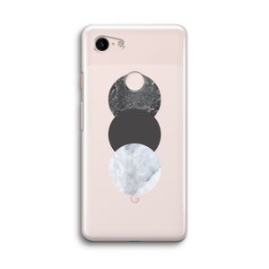 Marmeren cirkels: Google Pixel 3 Transparant Hoesje