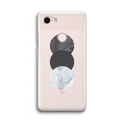 Marmeren cirkels: Google Pixel 3 Transparant Hoesje