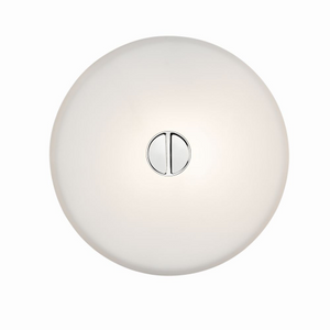 Flos Mini Button Wandlamp - Wit glas