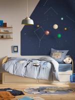 Uitschuifbaar kinderbed 80x200cm met opbergruimte wit