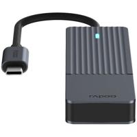 Rapoo USB-C Hub, USB-C naar USB-A, grijs USB Hub Zwart
