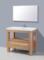 Badkamermeubelset Sanilux Trend Robusta 100x47x85 cm 2 Kraangaten Massief Eikenhout