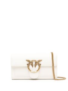 PINKO sac à bandoulière Love One en cuir - Blanc