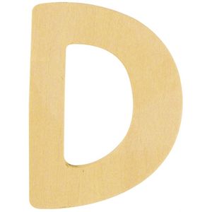 Houten namen letter D 6 cm
