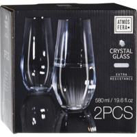 Atmos Fera Longdrink glazen - 12x stuks - kristalglas - 580 ml - sap/water glas