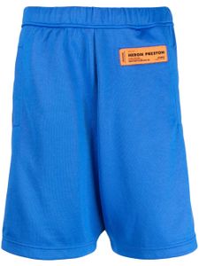 Heron Preston short de sport à patch logo - Bleu