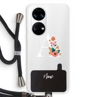 Pink Bouquet: Huawei P50 Transparant Hoesje met koord