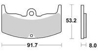 TRW Brake pad mcb 526 organic standard