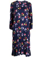 Comme Des Garçons Girl robe mi-longue à fleurs - Bleu