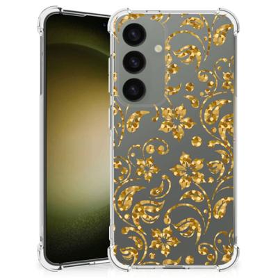 Samsung Galaxy S24 Case Gouden Bloemen Samsung Galaxy S24 Case Gouden Bloemen