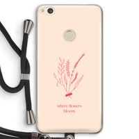 Where flowers bloom: Huawei Ascend P8 Lite (2017) Transparant Hoesje met koord