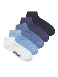 Jack & Jones Junior Jack & Jones Junior Sneakersokken Jongens JACBEN 5-Pack Blauw