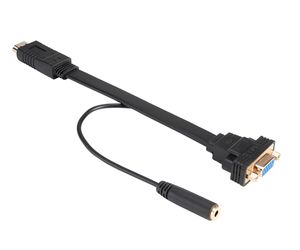 Akasa AK-CBHD18-20BK video kabel adapter 0,2 m HDMI Type A (Standaard) VGA (D-Sub) Zwart