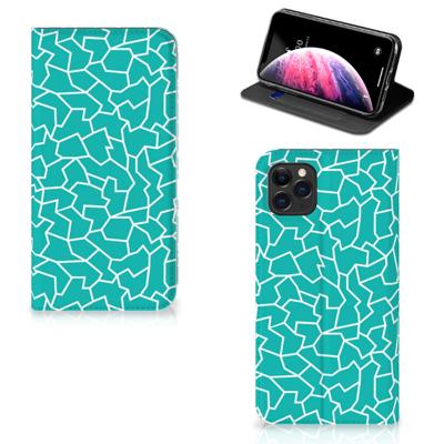 Apple iPhone 11 Pro Max | Bookcase | Cracks Blue