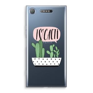 I love cacti: Sony Xperia XZ1 Transparant Hoesje