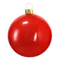 Mega grote kerstbal - opblaasbaar - D45 cm - rood - decoratie - kerstversiering Mega grote kerstbal - opblaasbaar - D45 cm - rood - decoratie - kerstversiering