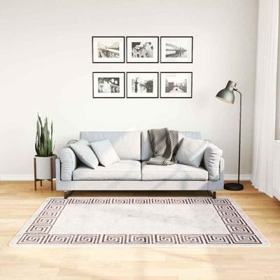 Vloerkleed wasbaar anti-slip 120x180 cm lichtbeige