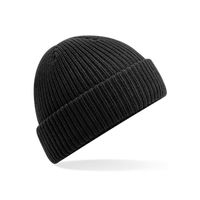 Dames Beanie Wintermuts zwart 100% acryl extra warm - thumbnail