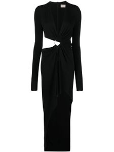 Alexandre Vauthier robe longue à découpe - Noir