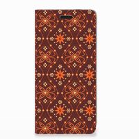 Nokia 3.1 (2018) Hoesje met Magneet Batik Brown