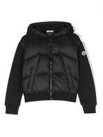 Moncler Enfant doudoune à patch logo - Noir - thumbnail