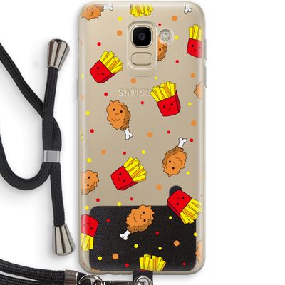 Chicken 'n Fries: Samsung Galaxy J6 (2018) Transparant Hoesje met koord