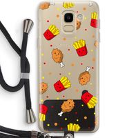 Chicken 'n Fries: Samsung Galaxy J6 (2018) Transparant Hoesje met koord