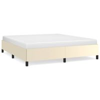 vidaXL Bedframe kunstleer crèmekleurig 160x200 cm