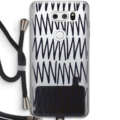Marrakech Zigzag: LG V30 Transparant Hoesje met koord