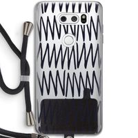 Marrakech Zigzag: LG V30 Transparant Hoesje met koord