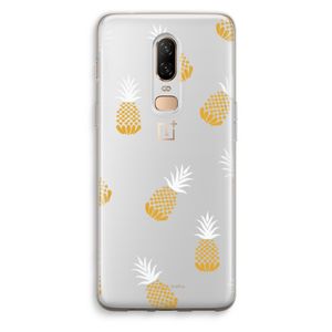 Ananasjes: OnePlus 6 Transparant Hoesje