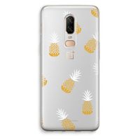 Ananasjes: OnePlus 6 Transparant Hoesje