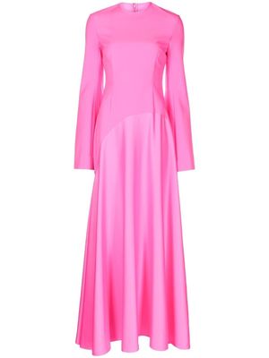Solace London robe longue à design drapé - Rose