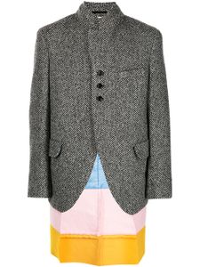 Comme des Garçons Homme Plus blazer colour block à empiècements - Gris