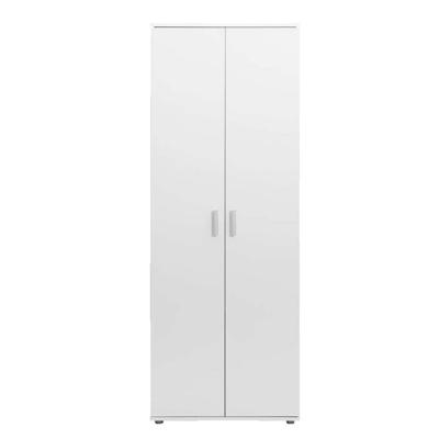 Leen Bakker - Kast Inca 2-deurs - 184x70x34,5 Cm - Spaanplaat - Wit