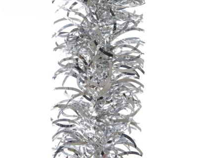 Lametta golfguirlande glans zilver