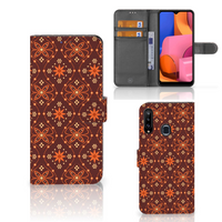 Samsung Galaxy A20s Telefoon Hoesje Batik Brown