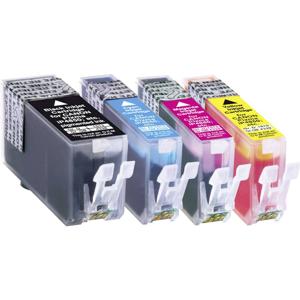 Basetech Inktcartridge vervangt Canon PGI-525PGBK, CLI-526C, CLI-526M, CLI-526Y Compatibel Combipack Zwart, Cyaan, Magenta, Geel BTC81 1513,0050-126