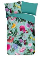 Good Morning Dekbedovertrek "bloemen" - Aqua - (140x200 cm) - Katoen