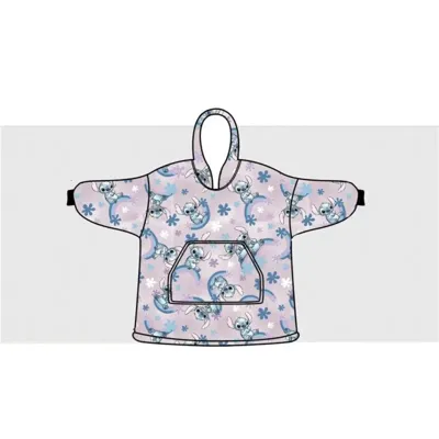 Stitch hoodie poncho 7 - 14 jaar - polyester Stitch hoodie poncho 7 - 14 jaar - polyester
